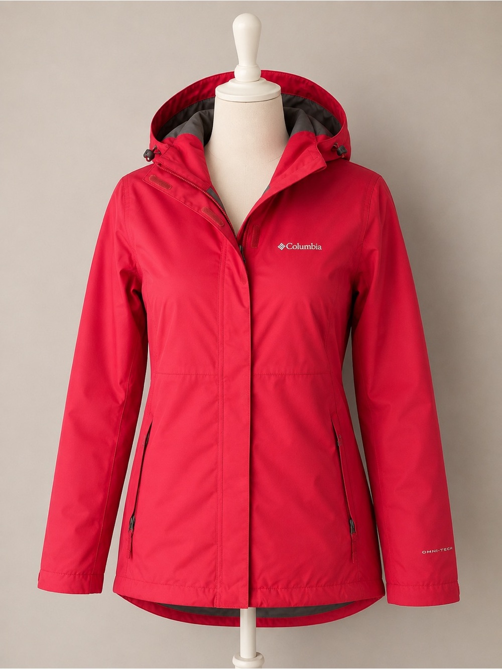 Columbia Women's Bright Red Hooded Ski Jacket